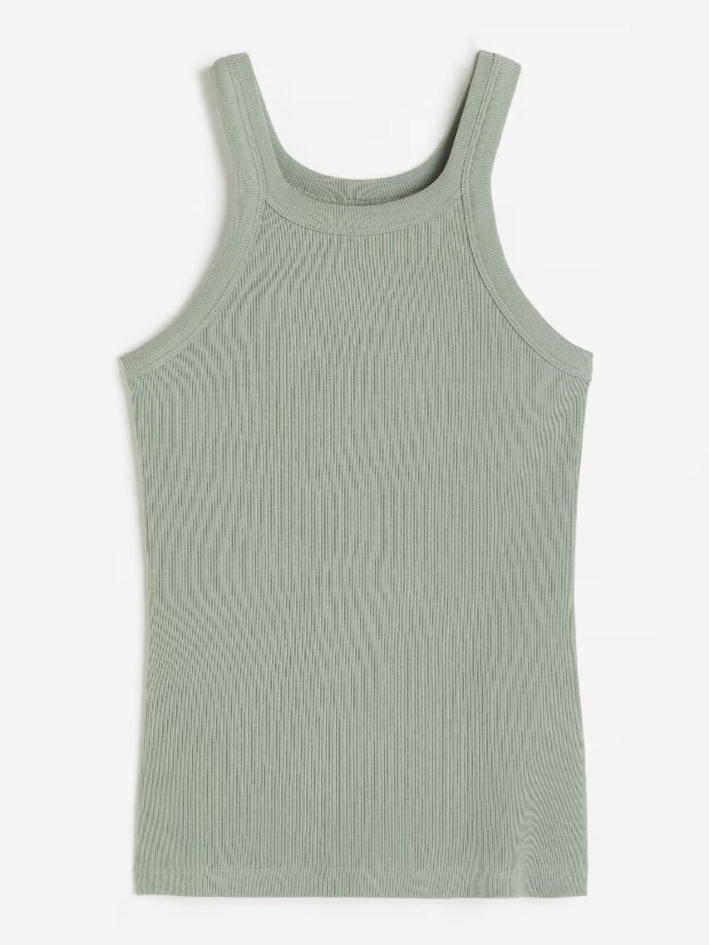 Small H&M Sage Green Ribbed Tank Top